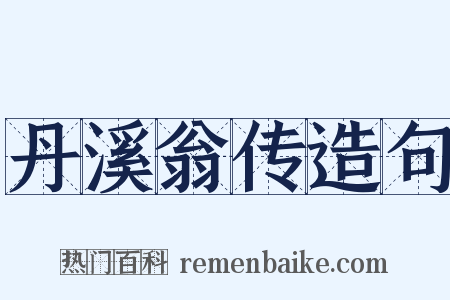 丹溪翁传造句是什么意思的图片